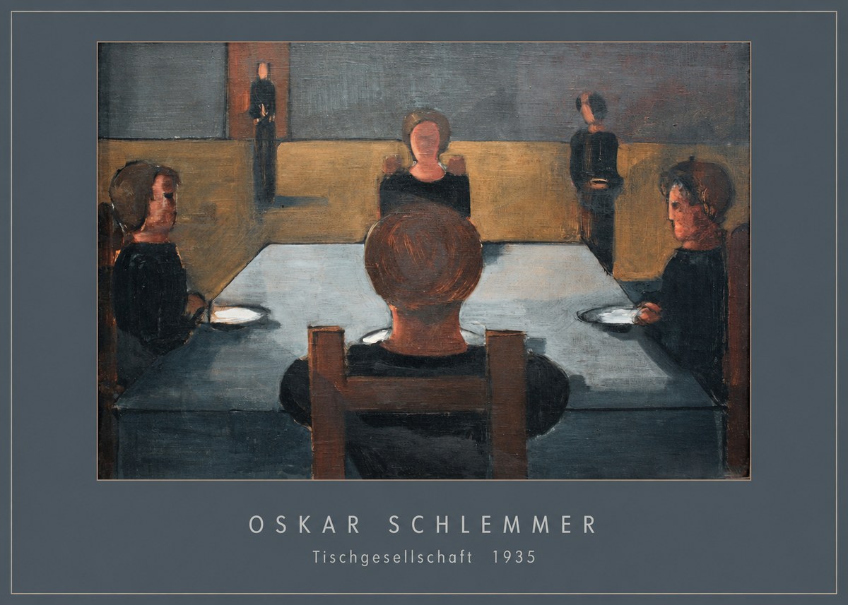 Oskar Schlemmer Tischgesellschaft No4 - Poster