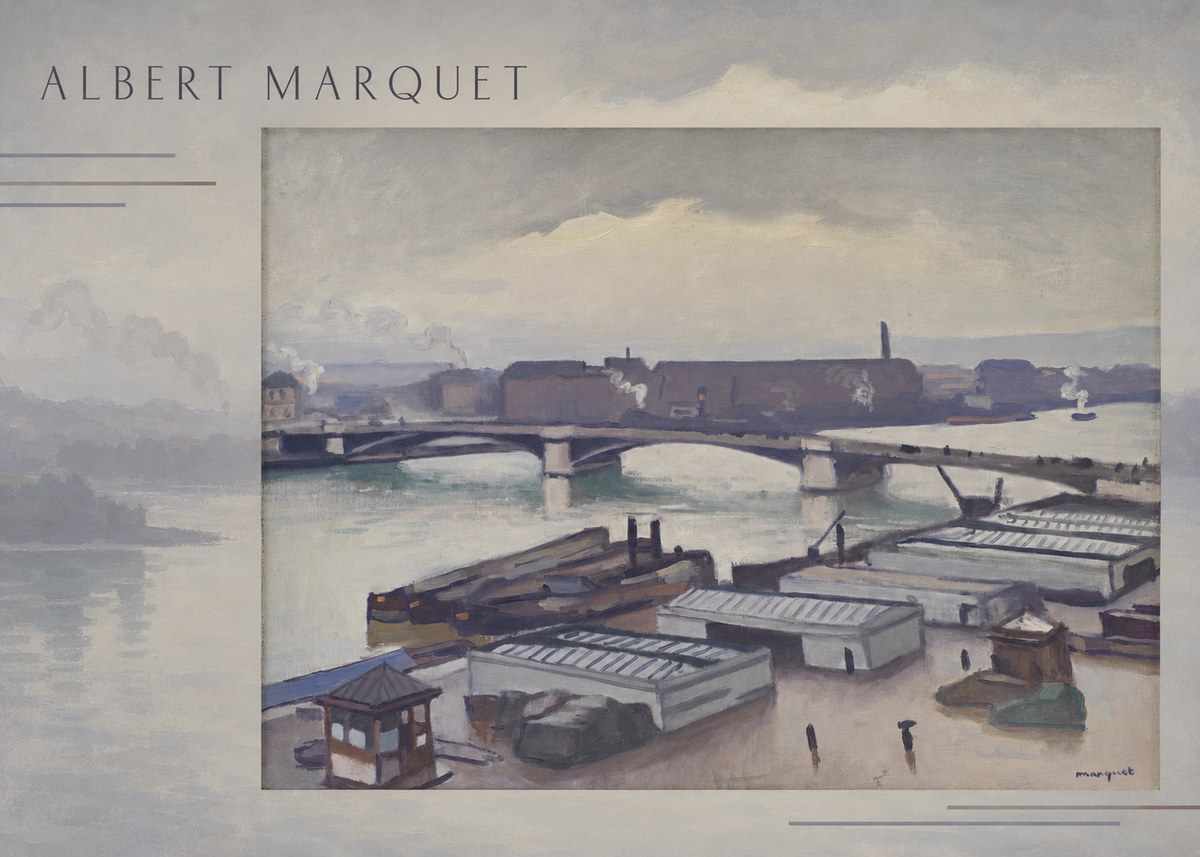 Albert Marquet River Scene, Paris No5 - Poster