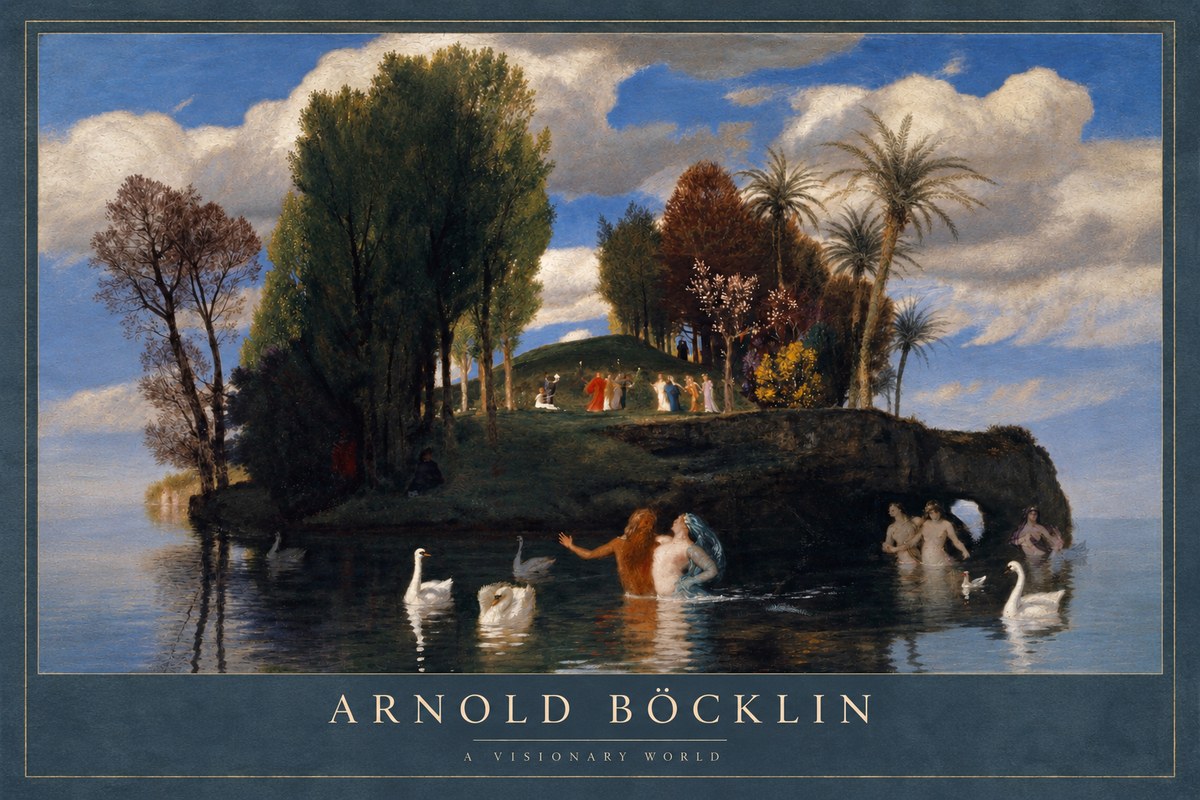 Arnold Böcklin The Island of Life No2 - Poster