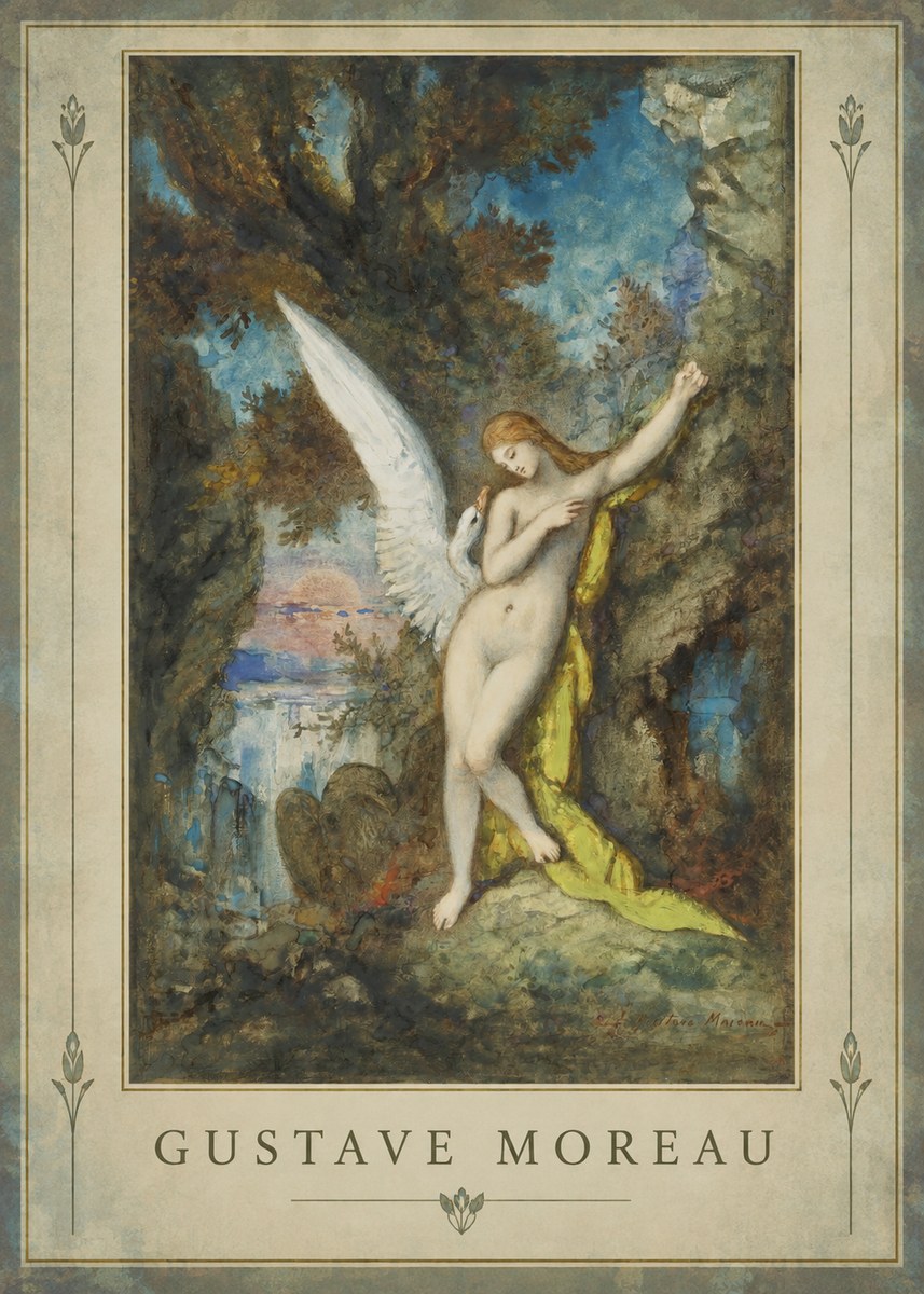 Gustave Moreau Leda and the Swan No2 - Poster
