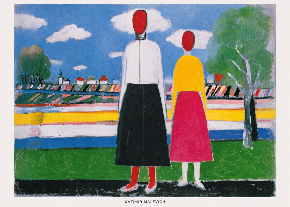 Kazimir Malevich Two Figures No6 - Poster