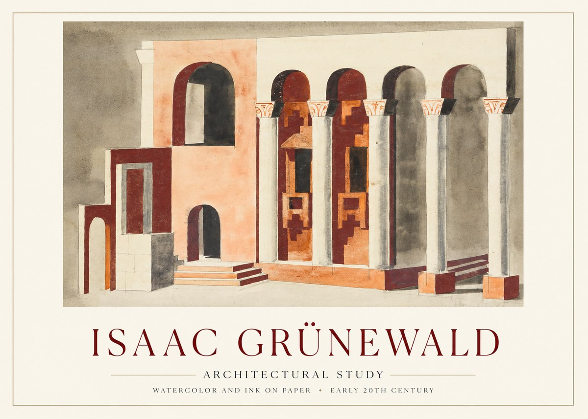 Isaac Grünewald Architectural Study I No1 - Poster