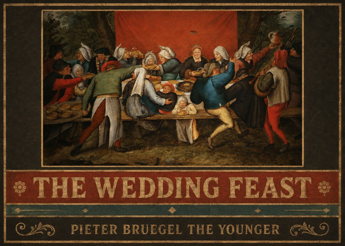 Pieter Bruegel The Wedding Feast No6 - Poster