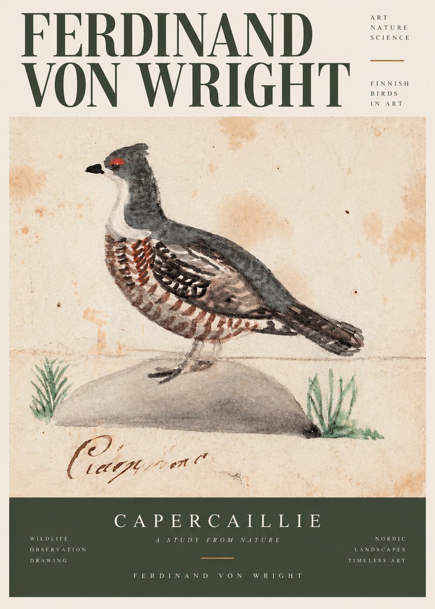 Ferdinand von Wright Grouse No3 - Poster
