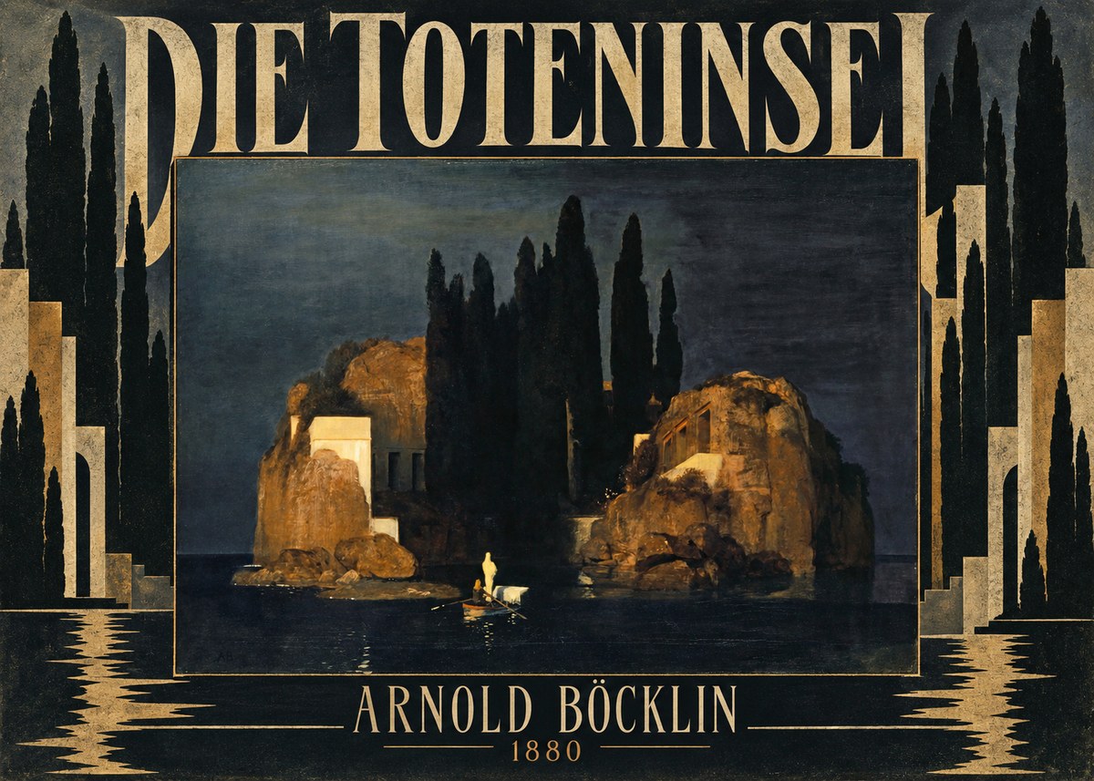Arnold Böcklin Die Toteninsel VI No5 - Poster