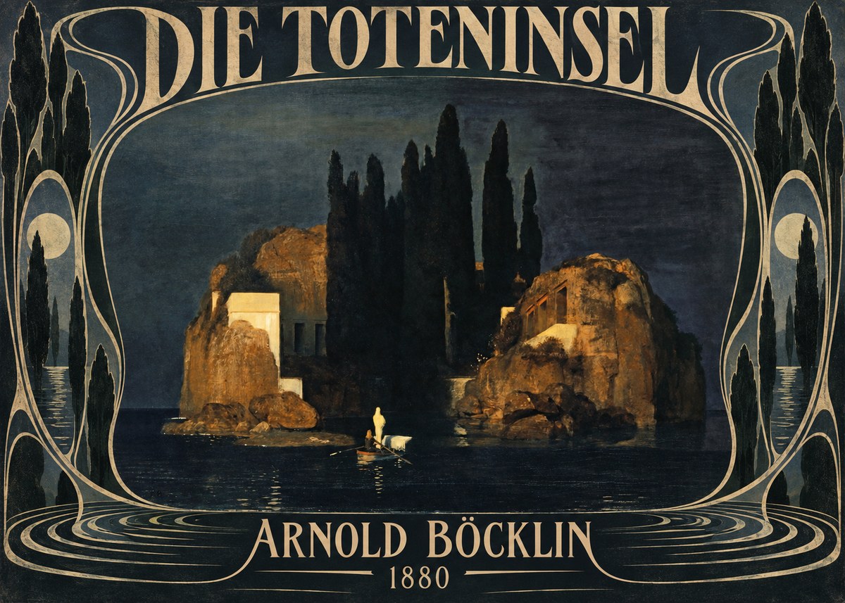 Arnold Böcklin Die Toteninsel VI No6 - Poster