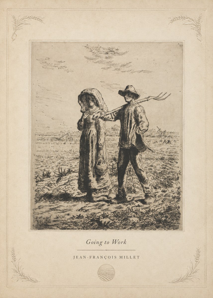 Jean-François Millet Going to Work No5 - Poster