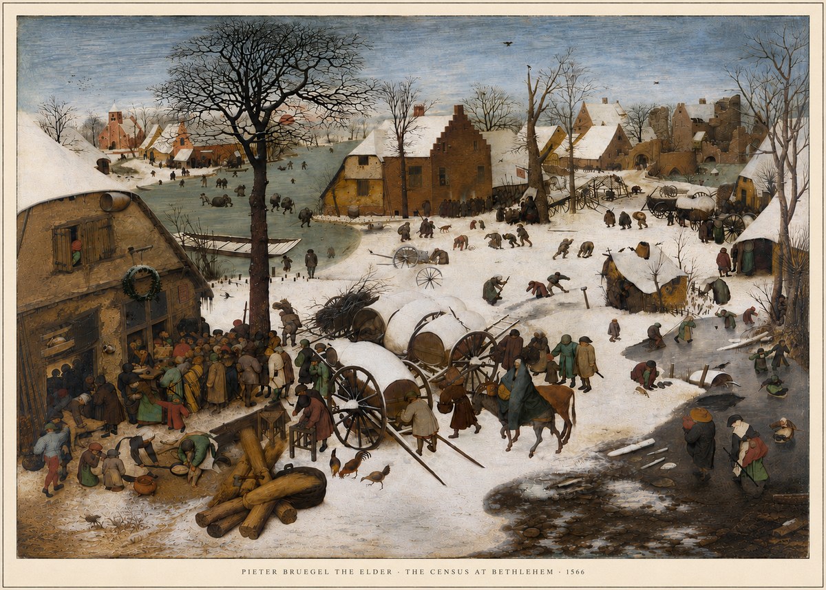 Pieter Bruegel The Census at Bethlehem IV No5 - Poster