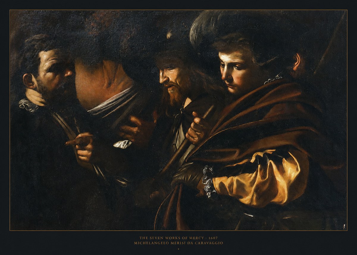 Michelangelo Merisi da Caravaggio The Seven Works of Mercy VI No6 - Poster