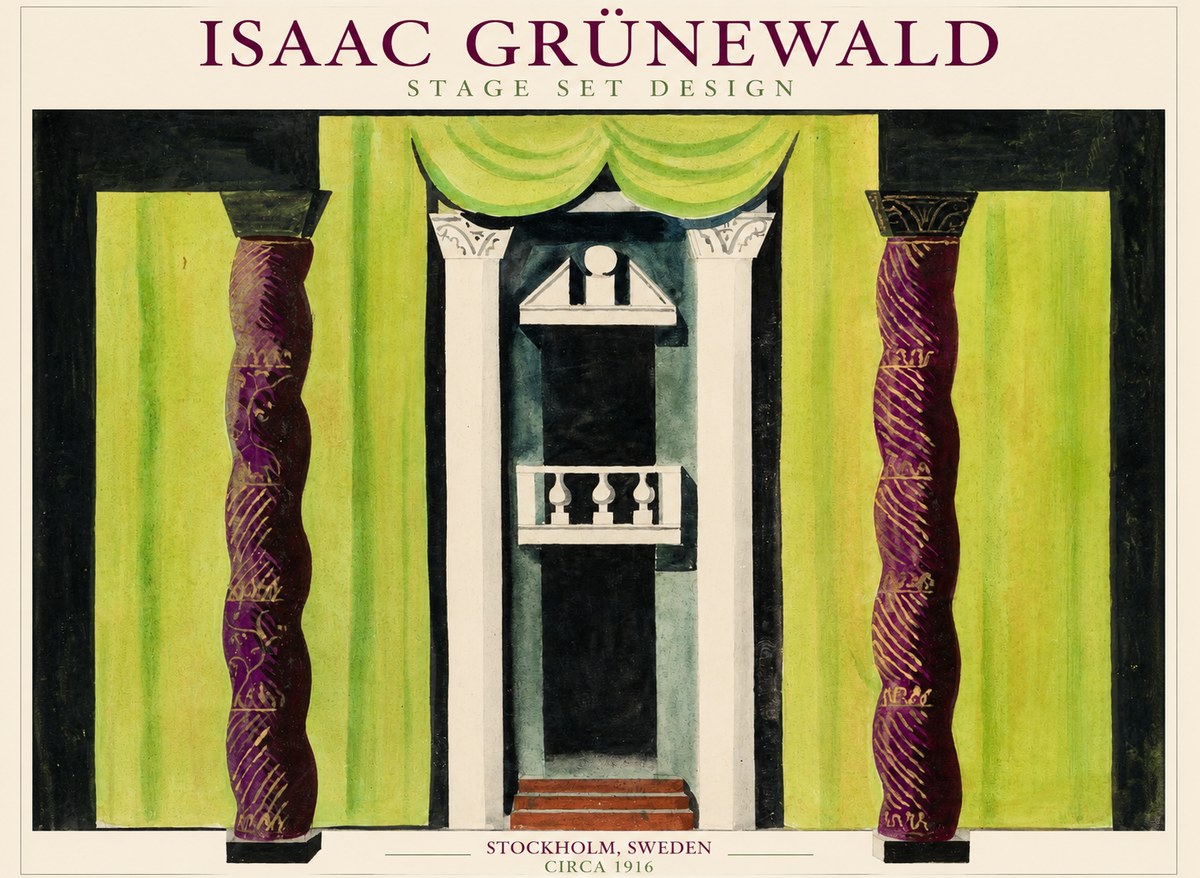 Isaac Grünewald Stage Set Design No1 - Poster