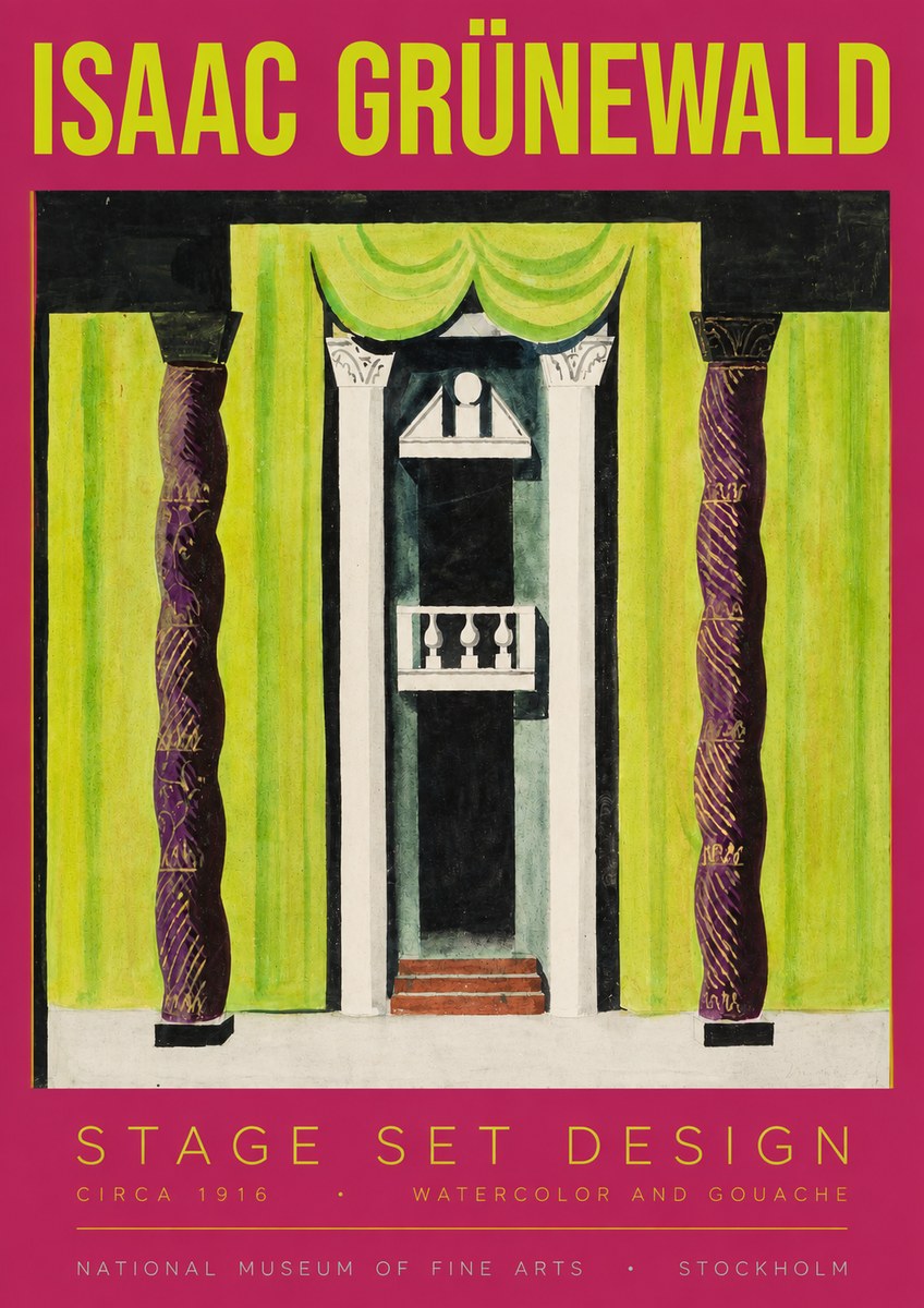 Isaac Grünewald Stage Set Design No3 - Poster
