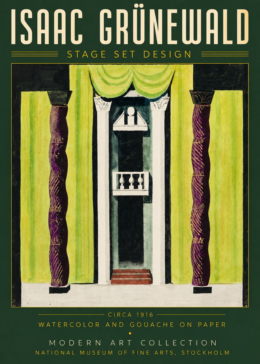 Isaac Grünewald Stage Set Design No4 - Poster