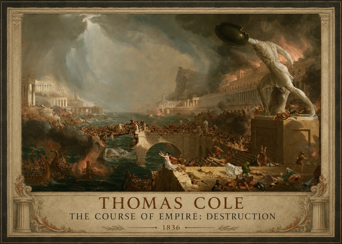 Thomas Cole The Course of Empire: Destruction No1 - Poster