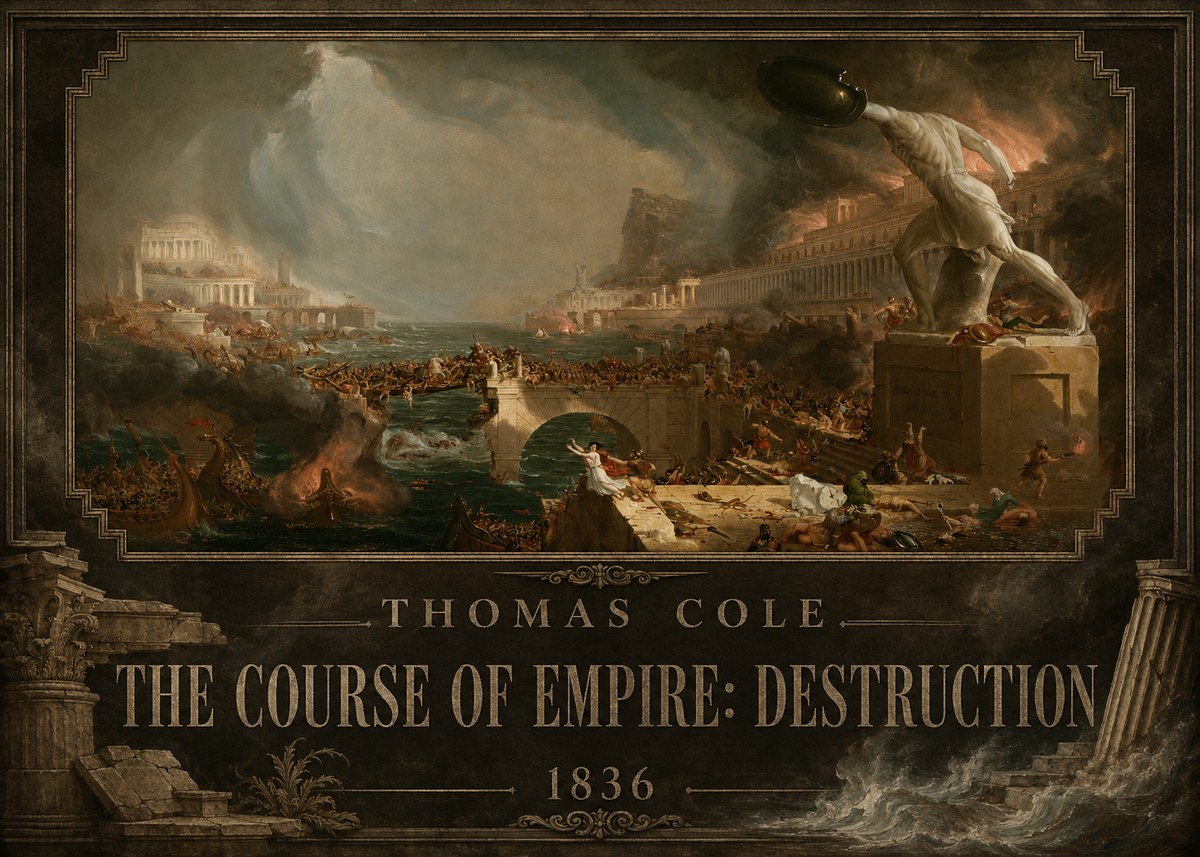 Thomas Cole The Course of Empire: Destruction No2 - Poster