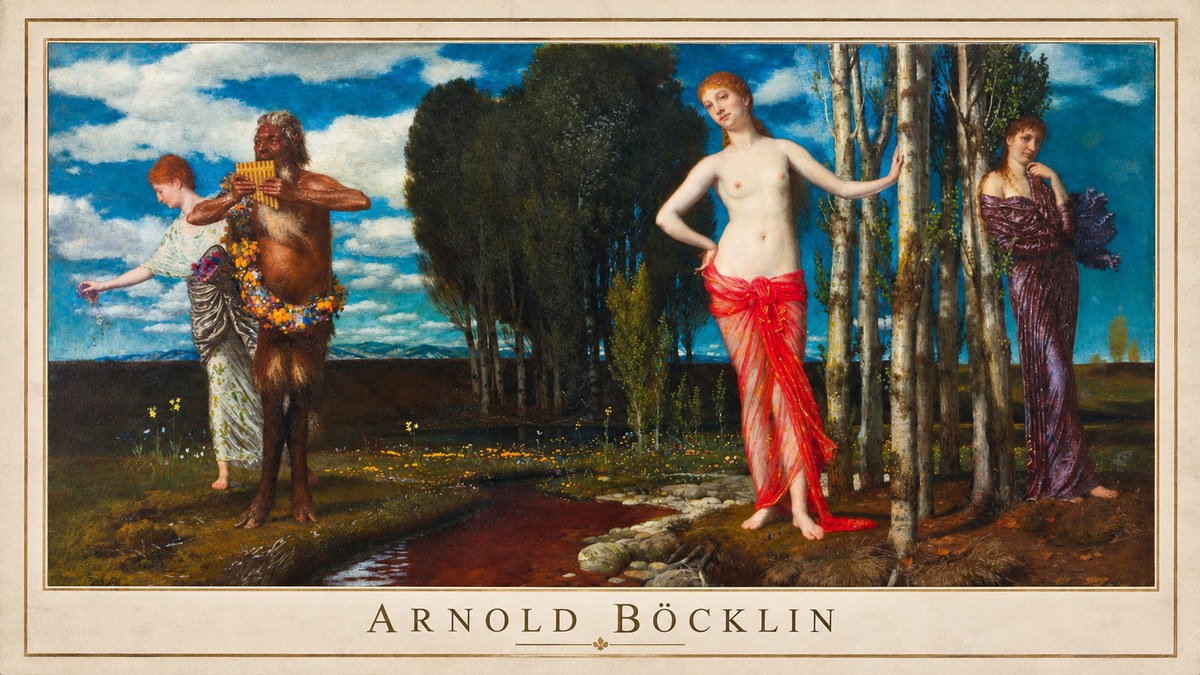 Arnold Böcklin Spring Evening No1 - Poster