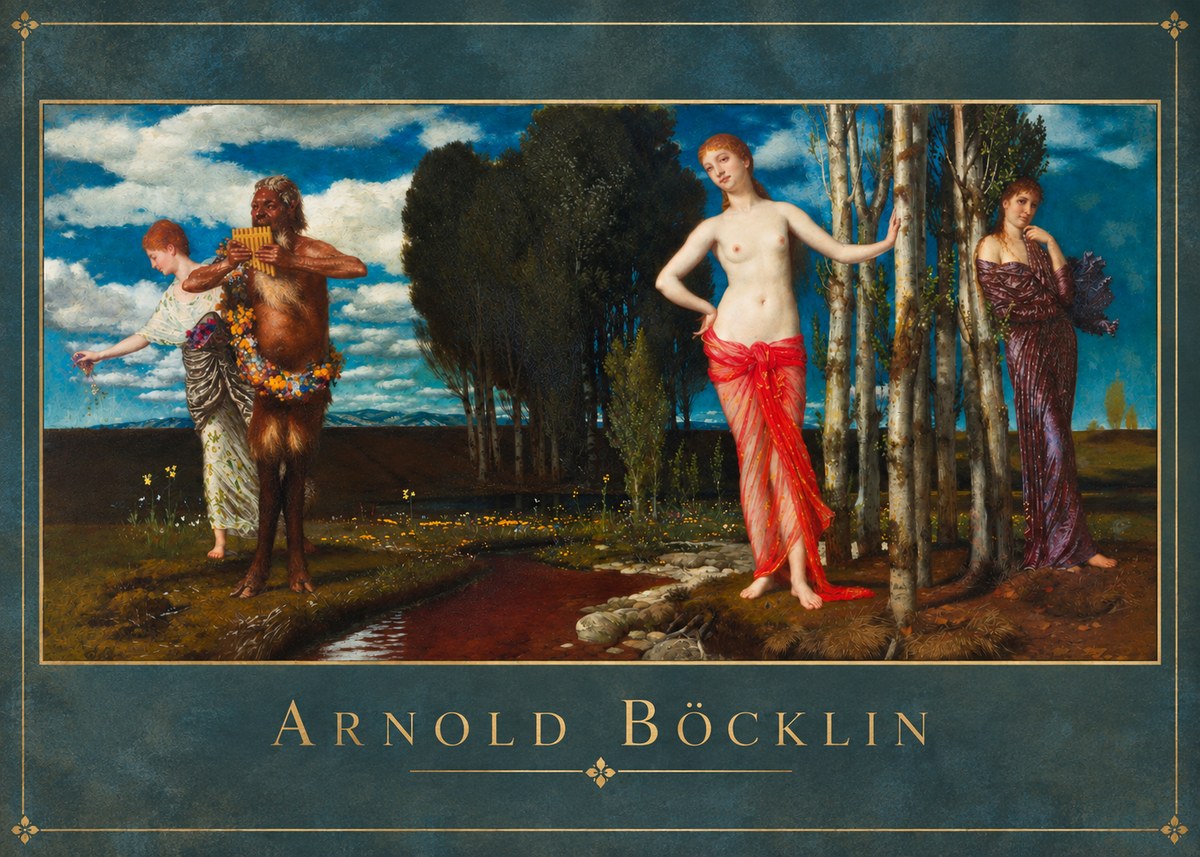 Arnold Böcklin Spring Evening No2 - Poster