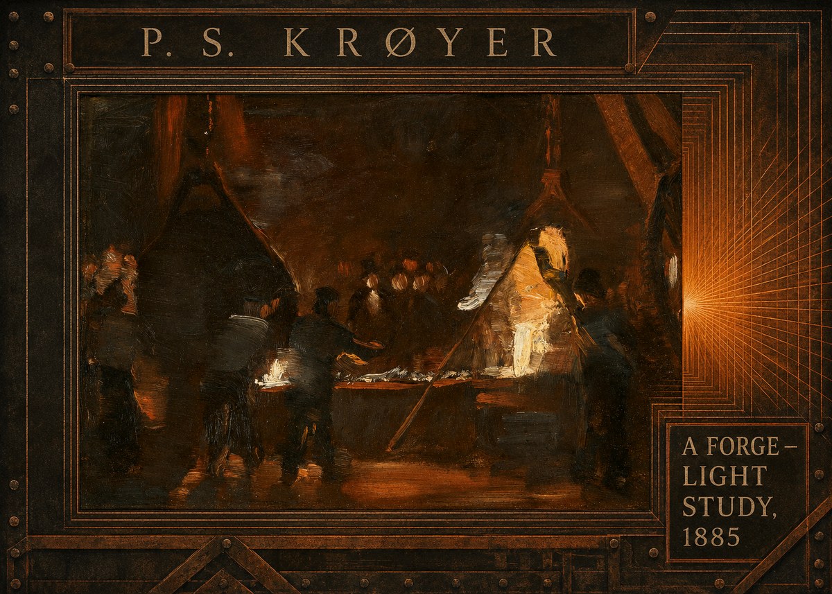 P.S. Krøyer A Forge — Light Study, 1885 No6 - Poster