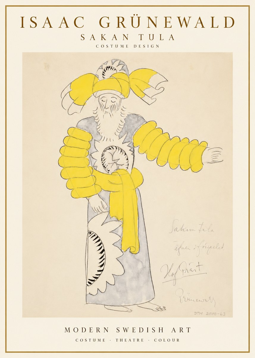 Isaac Grünewald Sakan Tula - Costume Design No1 - Poster
