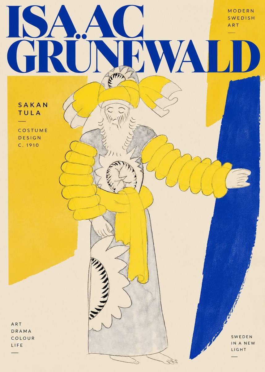 Isaac Grünewald Sakan Tula - Costume Design No2 - Poster