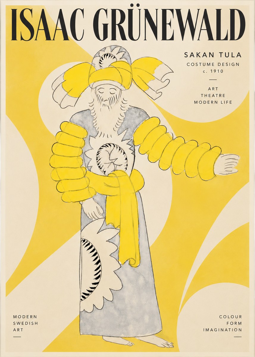 Isaac Grünewald Sakan Tula - Costume Design No3 - Poster
