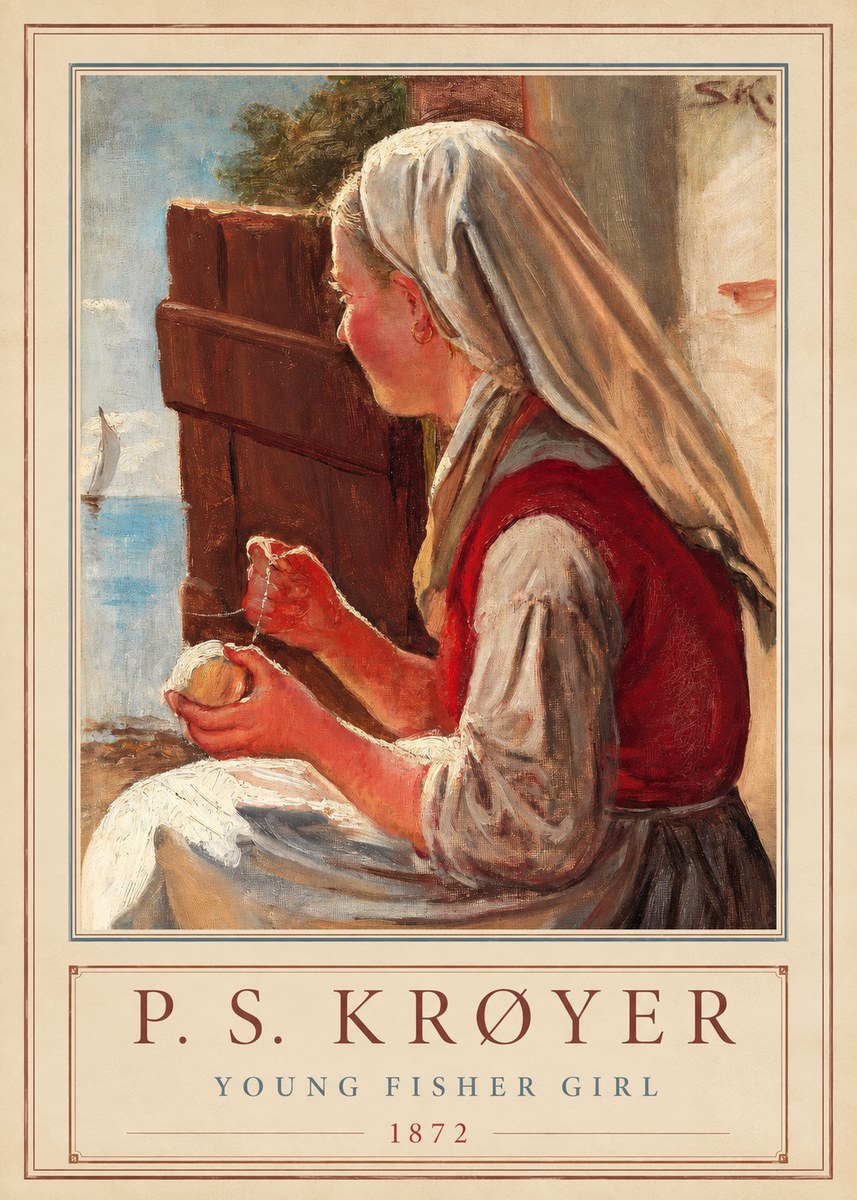 P.S. Krøyer Young Fisher Girl No1 - Poster