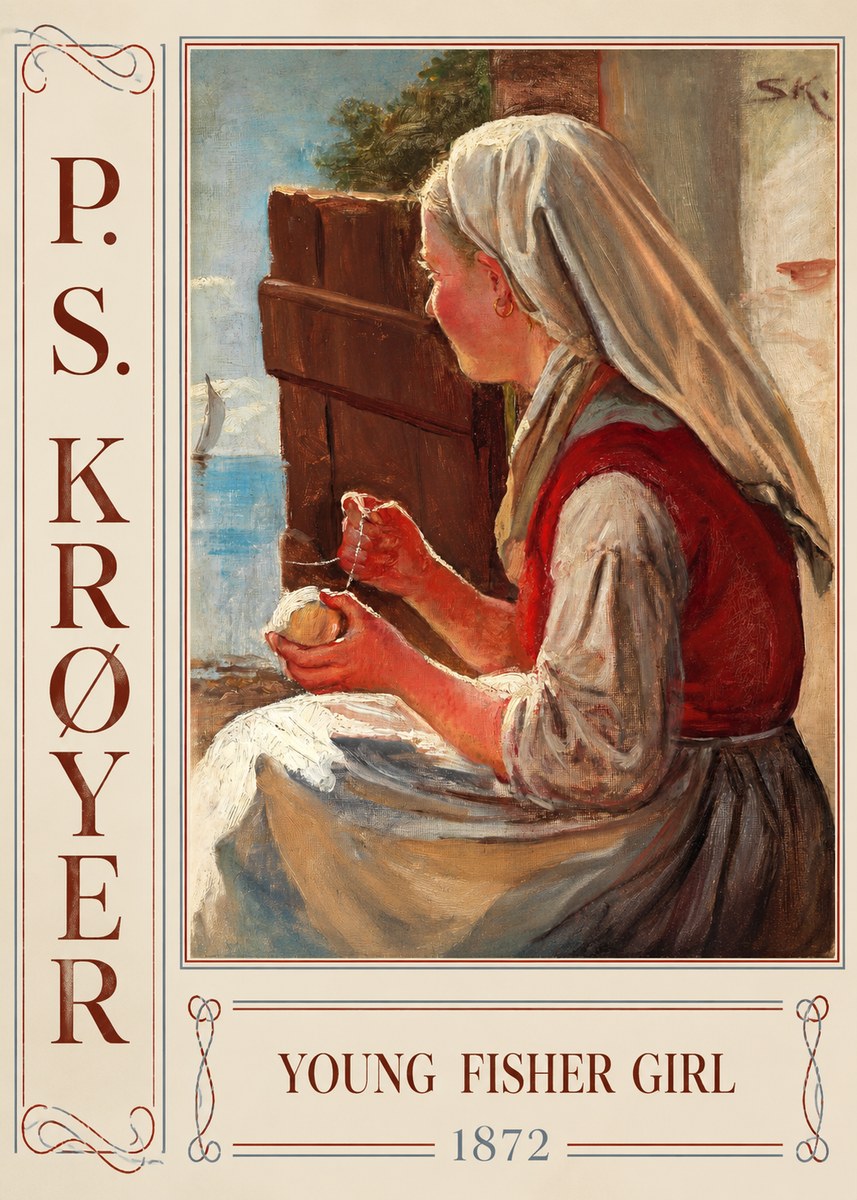 P.S. Krøyer Young Fisher Girl No2 - Poster