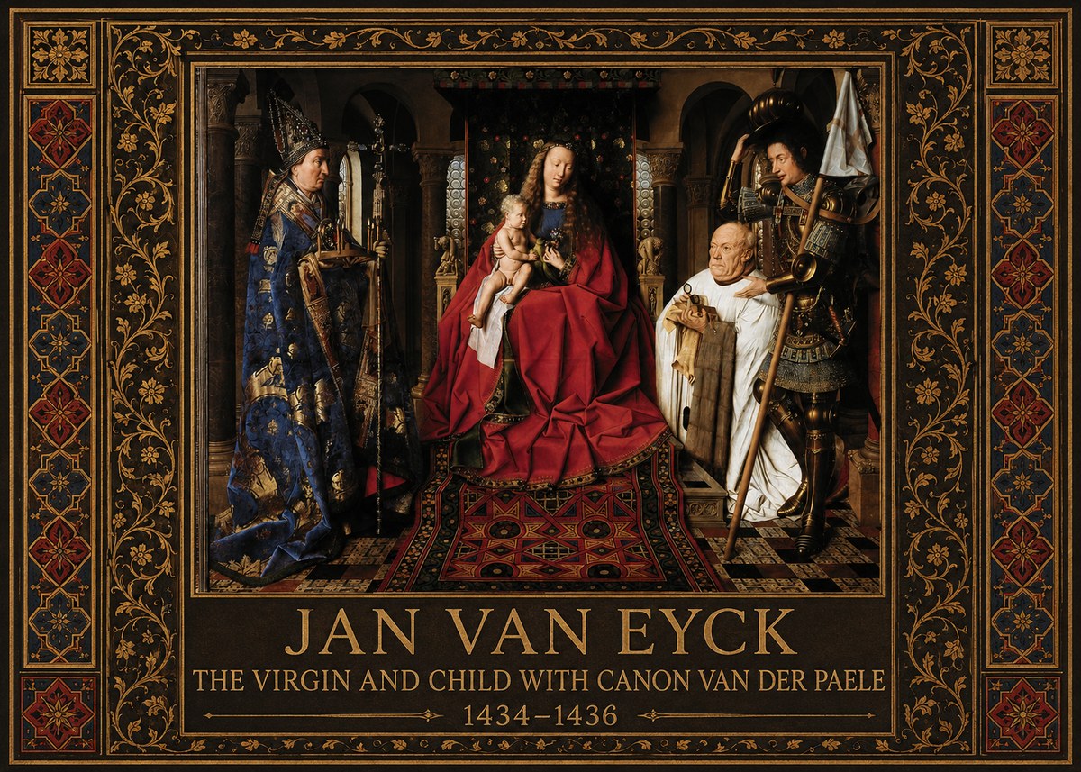 Jan van Eyck The Virgin and Child with Canon Van Der Paele No5 - Poster