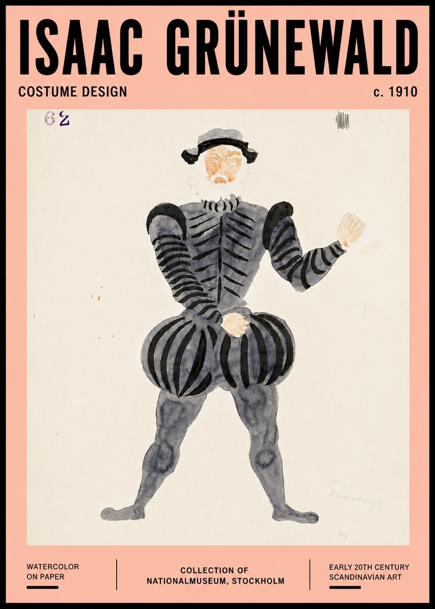 Isaac Grünewald Costume Design C. 1910 No5 - Poster