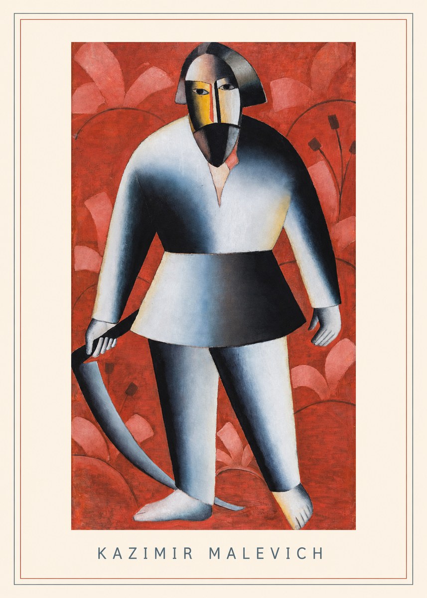Kazimir Malevich Peasant with Scythe No3 - Poster