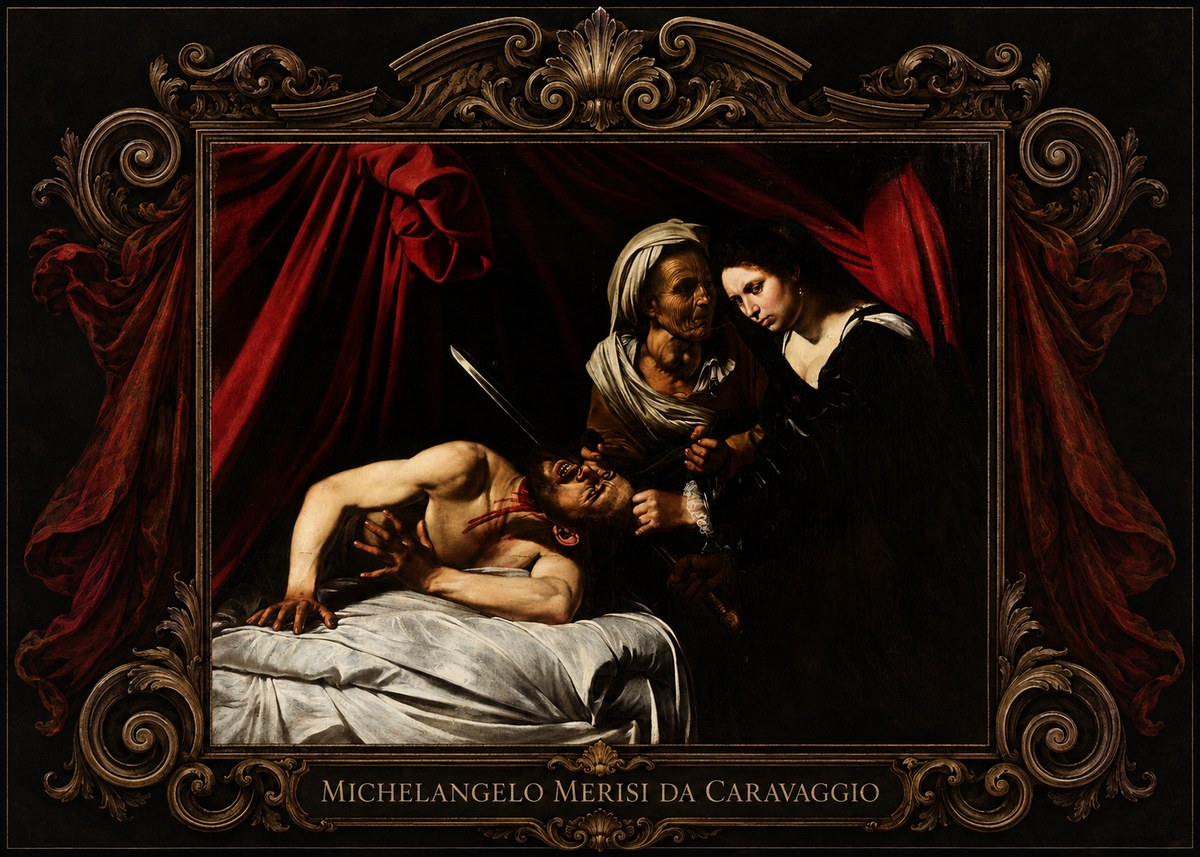 Michelangelo Merisi da Caravaggio Judith Beheading Holofernes III No5 - Poster