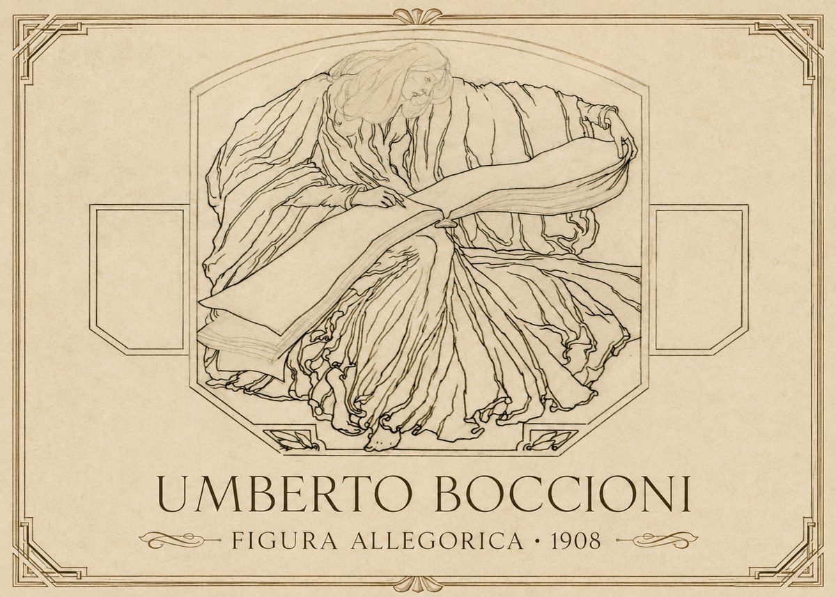Umberto Boccioni Figura Allegorica No1 - Poster