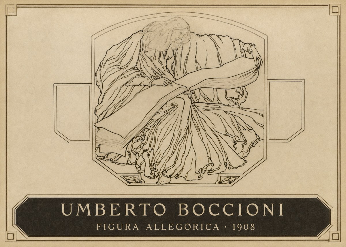 Umberto Boccioni Figura Allegorica No3 - Poster