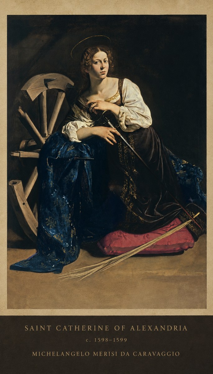 Michelangelo Merisi da Caravaggio Saint Catherine of Alexandria II No5 - Poster