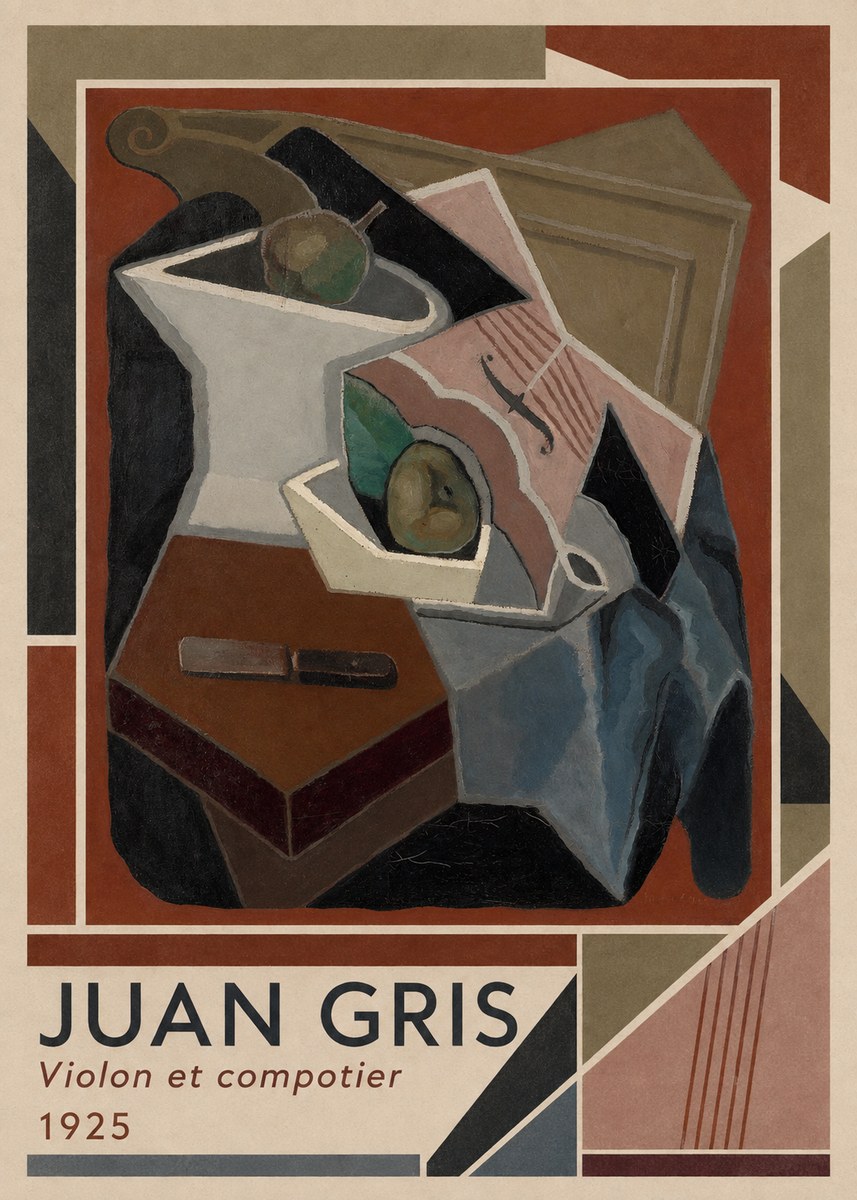 Juan Gris Violon Et Compotier No1 - Poster