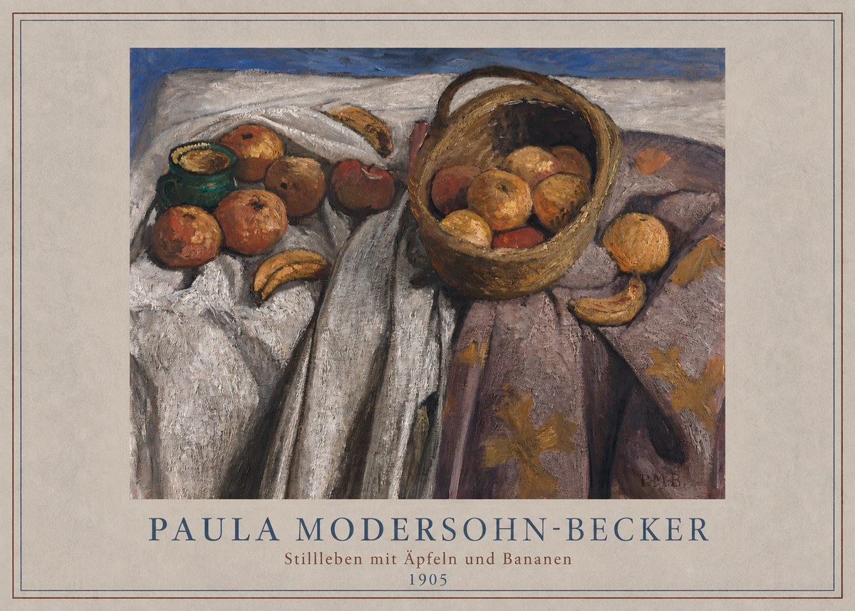 Paula Modersohn-Becker Stillleben Mit Äpfeln Und Bananen No2 - Poster
