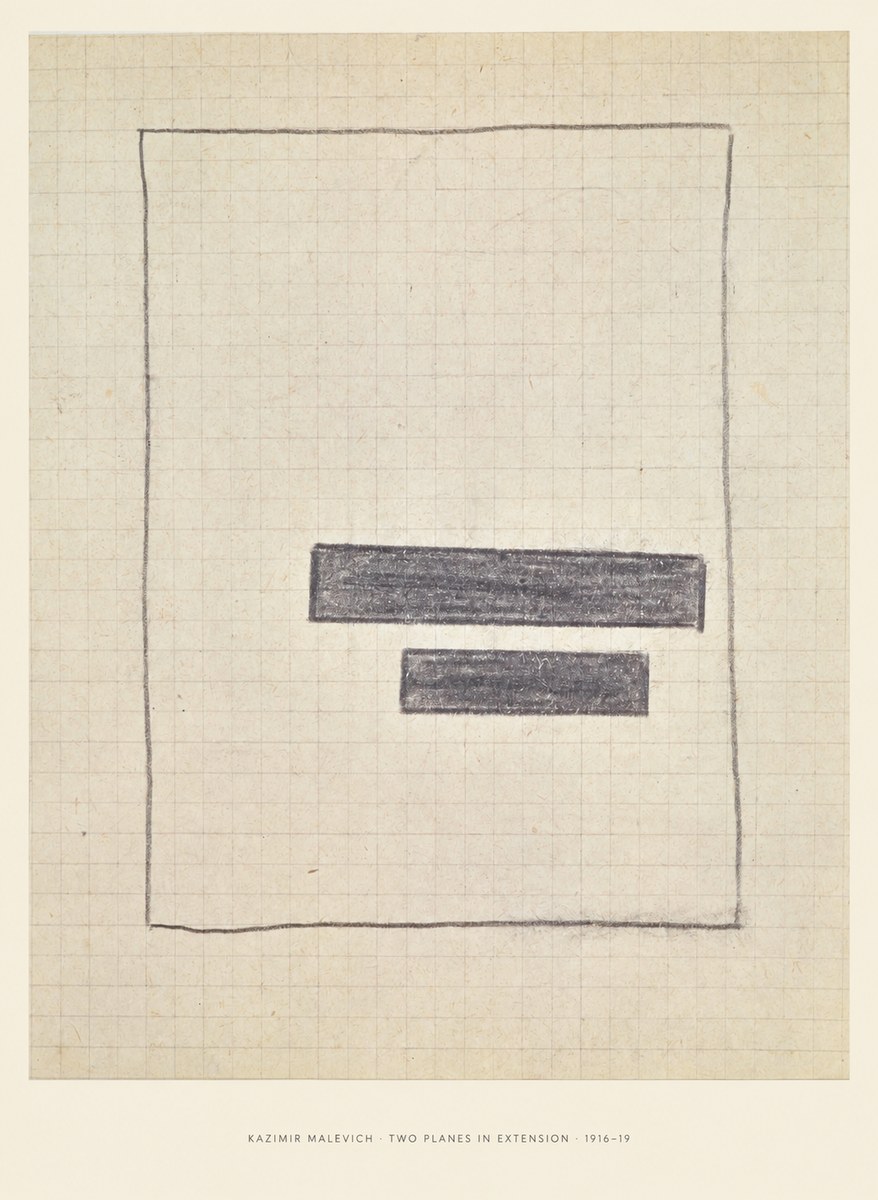Kazimir Malevich Two Planes in Extension No6 - Poster
