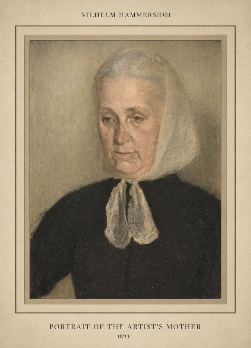 Vilhelm Hammershøi Portrait of the Artist's Mother · 1894 No3 - Poster