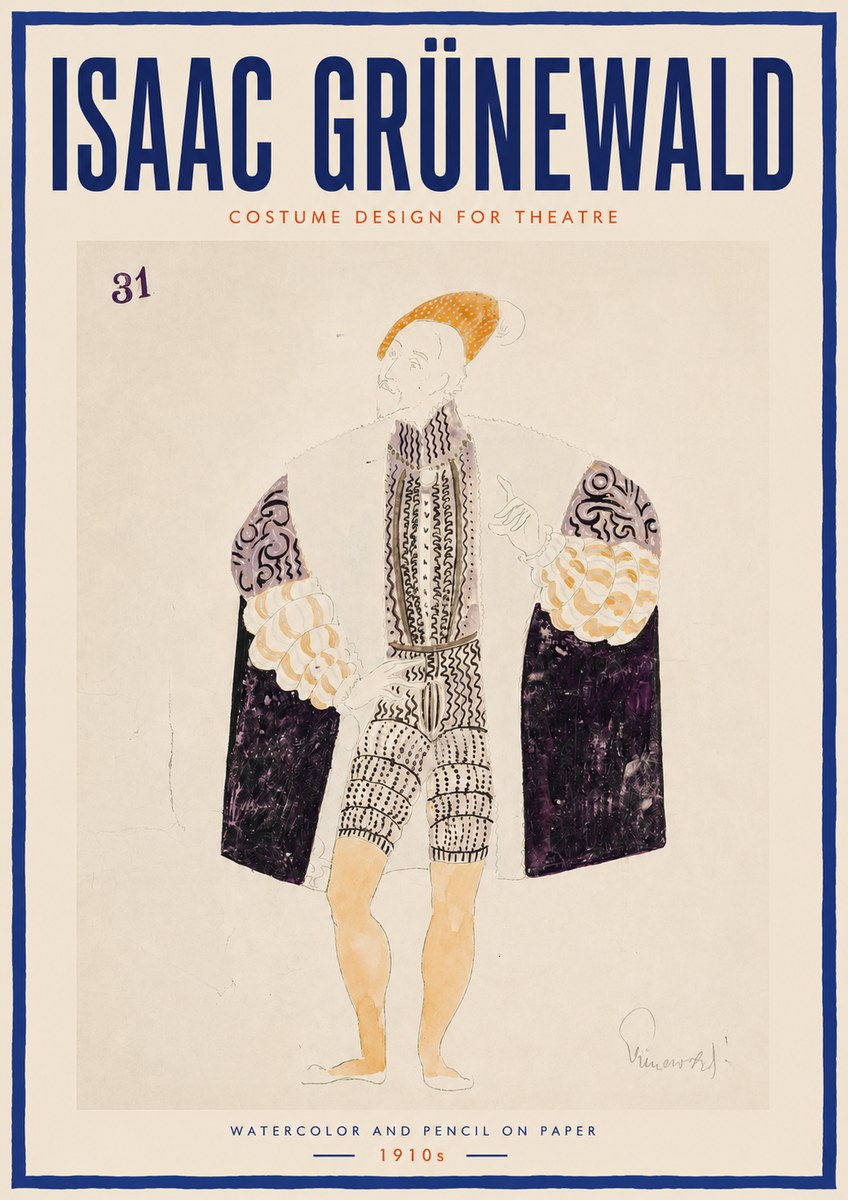 Isaac Grünewald Costume Design for Theatre No4 - Poster