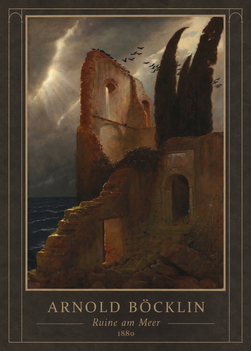 Arnold Böcklin Ruine Am Meer II No3 - Poster