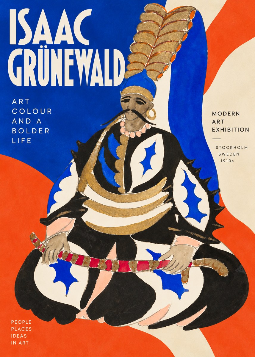 Isaac Grünewald Figure in Oriental Costume No2 - Poster