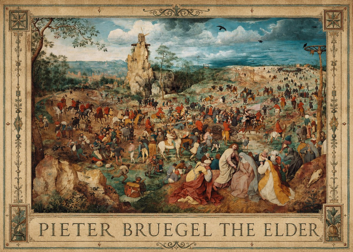 Pieter Bruegel The Procession to Calvary No1 - Poster