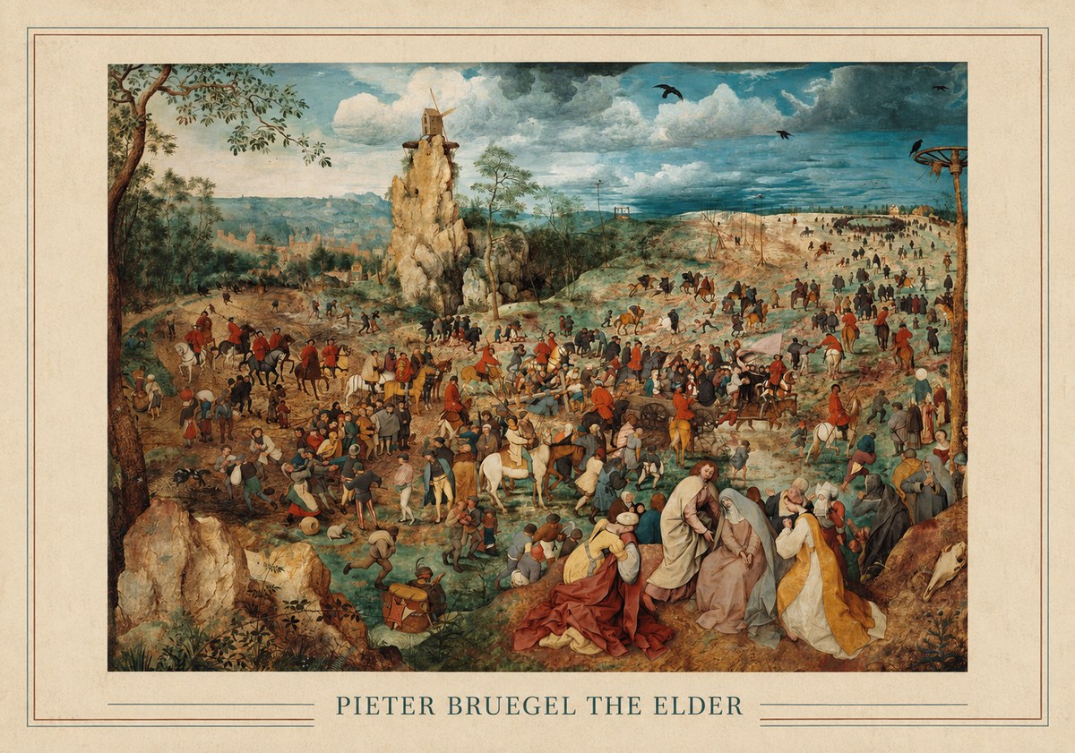 Pieter Bruegel The Procession to Calvary No3 - Poster