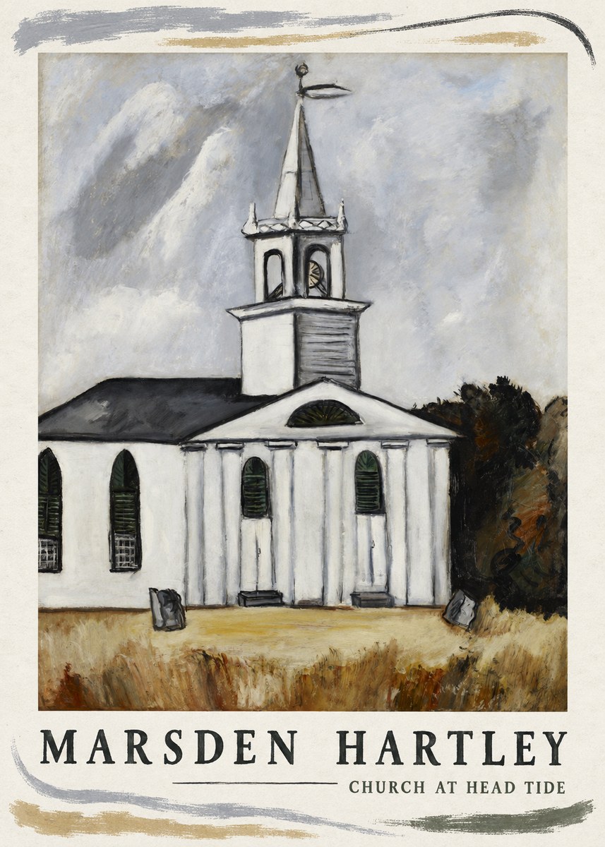 Marsden Hartley Church at Head Tide No4 - Poster
