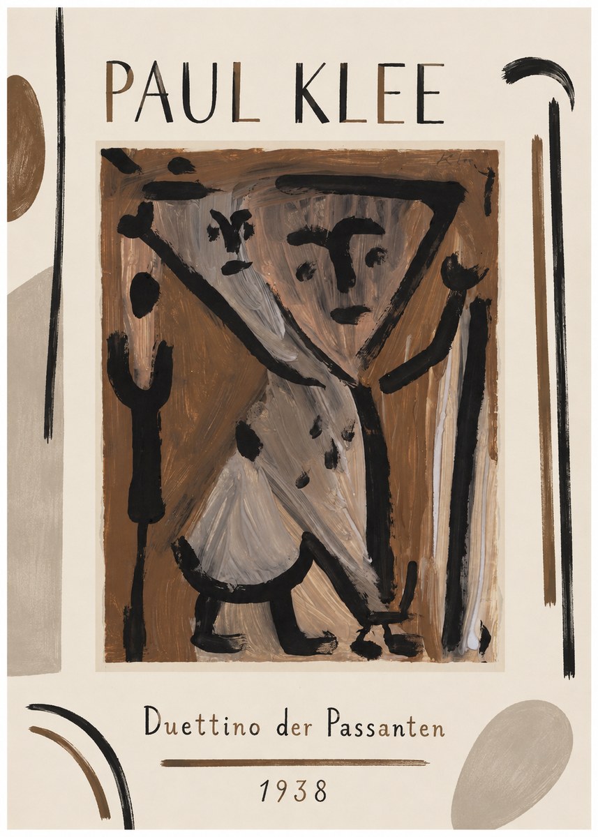 Paul Klee Duettino Der Passanten No1 - Poster