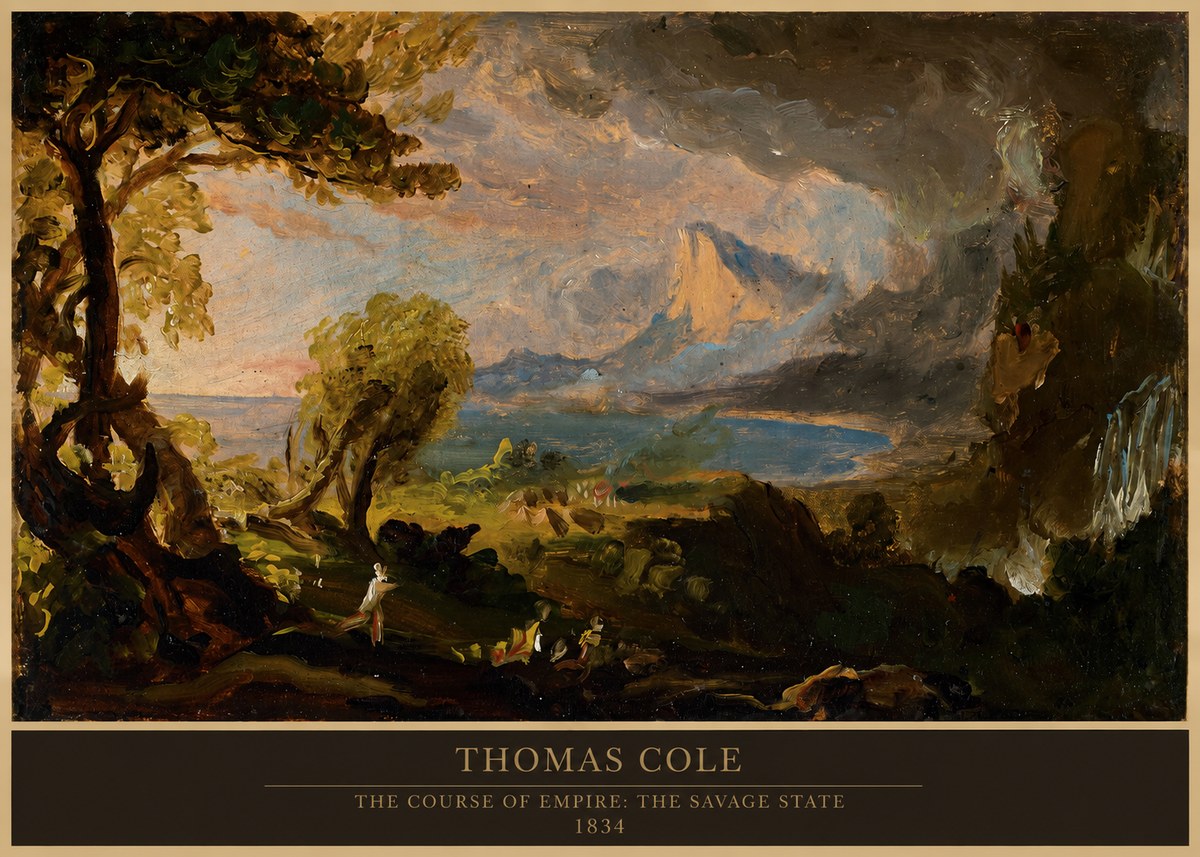 Thomas Cole The Course of Empire: the Savage State II No6 - Poster