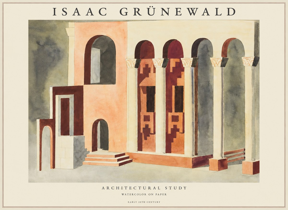 Isaac Grünewald Architectural Study II No1 - Poster