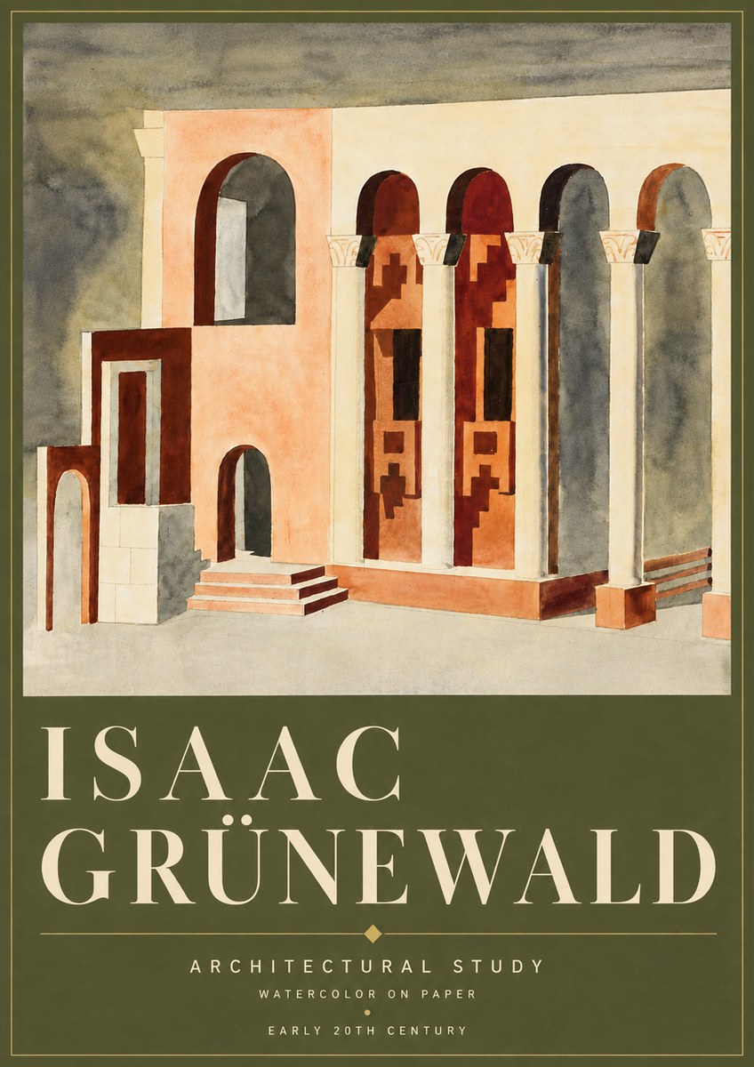 Isaac Grünewald Architectural Study II No6 - Poster