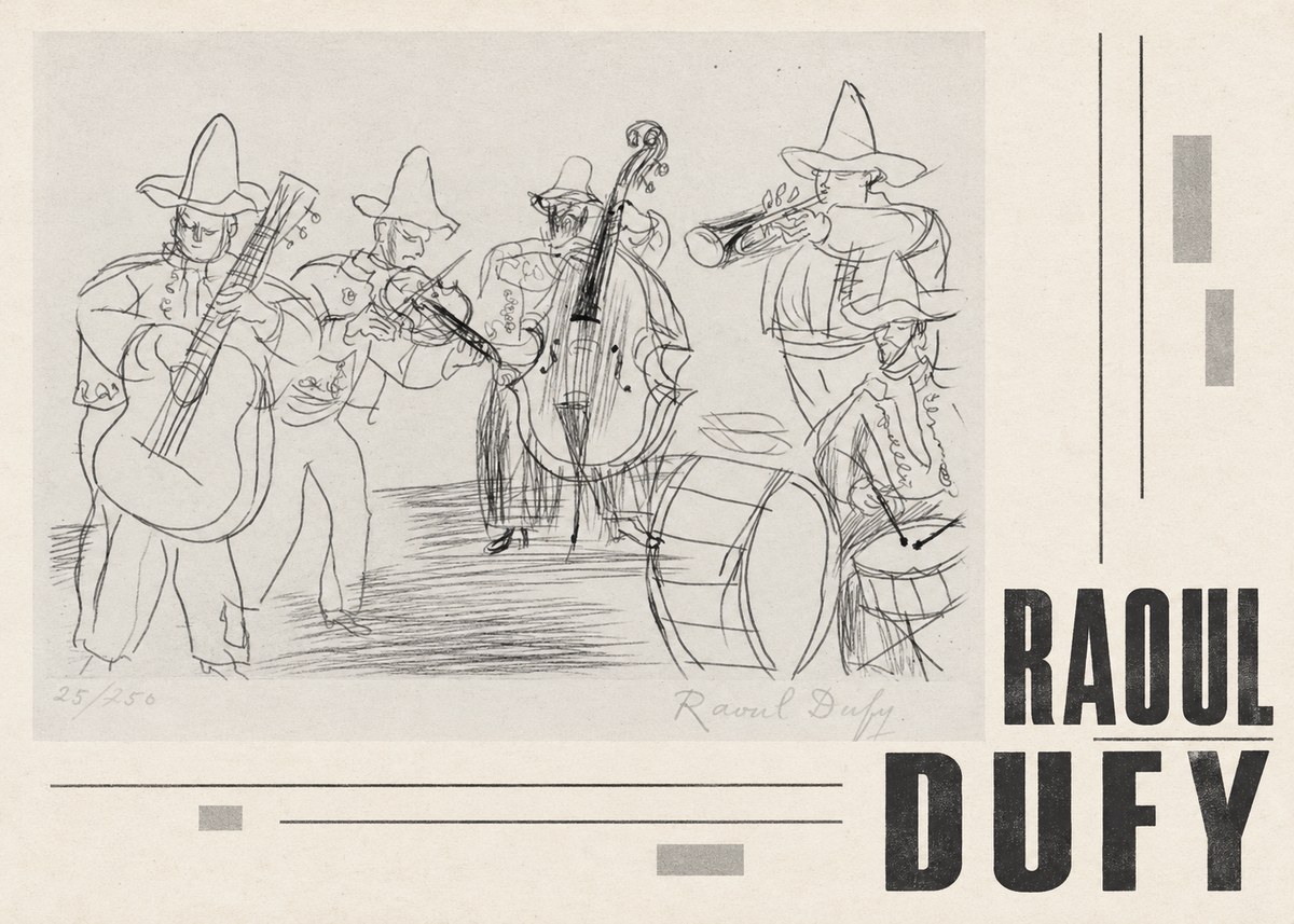 Raoul Dufy Musicians No5 - Poster