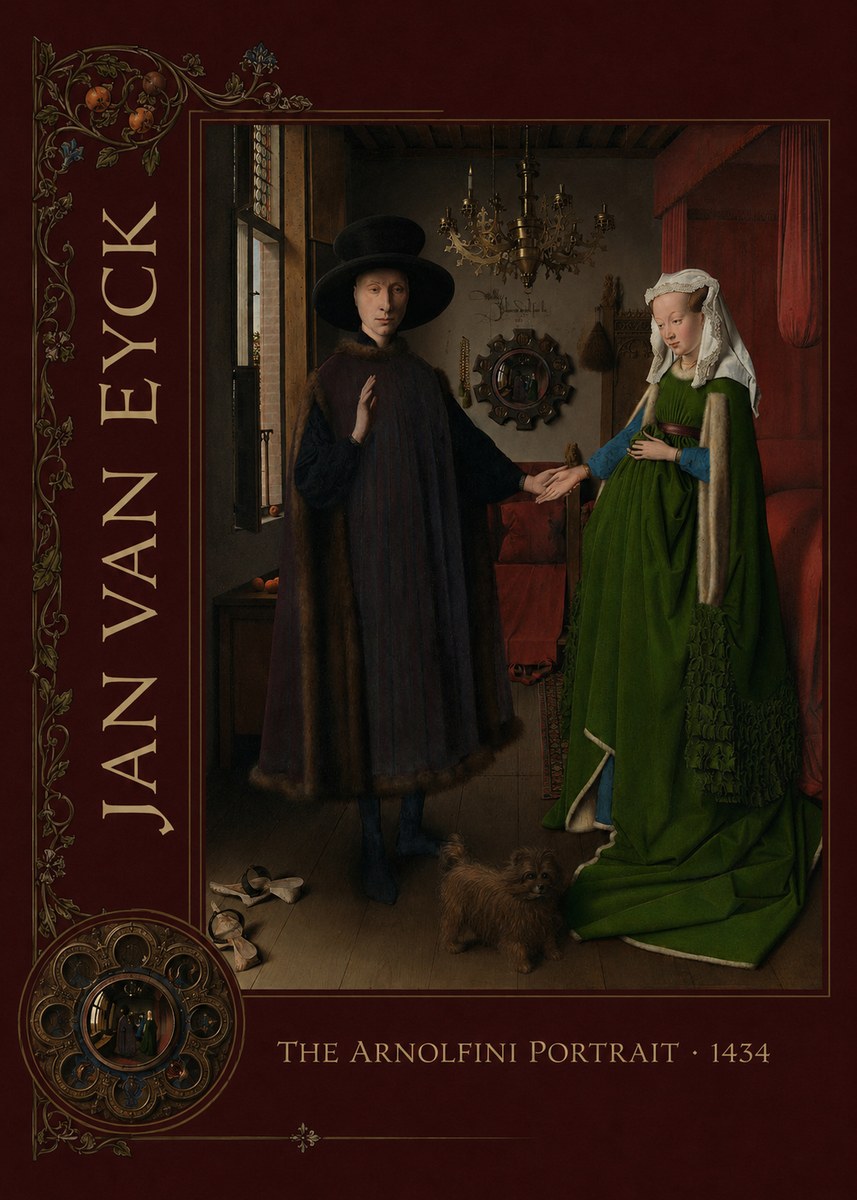 Jan van Eyck The Arnolfini Portrait VII No2 - Poster