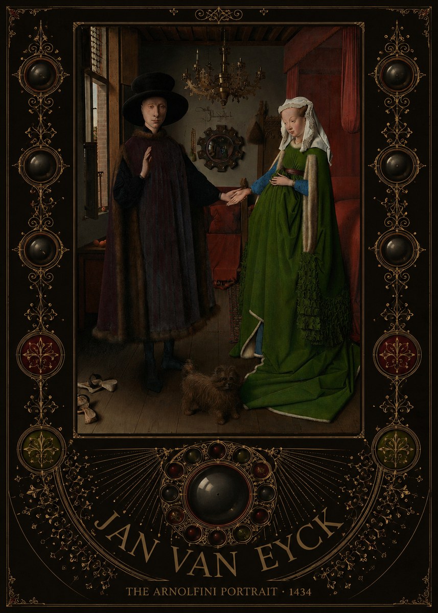 Jan van Eyck The Arnolfini Portrait VII No4 - Poster